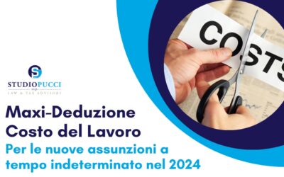 Maxi-Deduzione del Costo del Lavoro per le nuove assunzioni a tempo indeterminato nel 2024